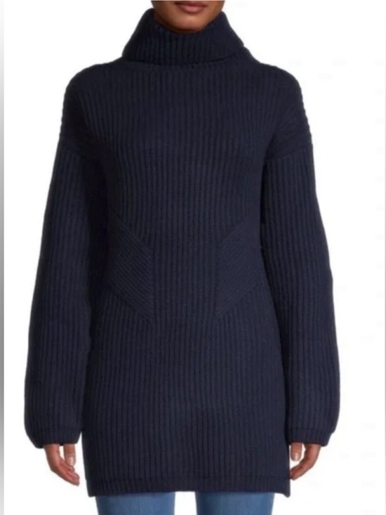 Thakoon Sweaters - NWT Thakoon Navy Ribbed Turtleneck Pullover, size large